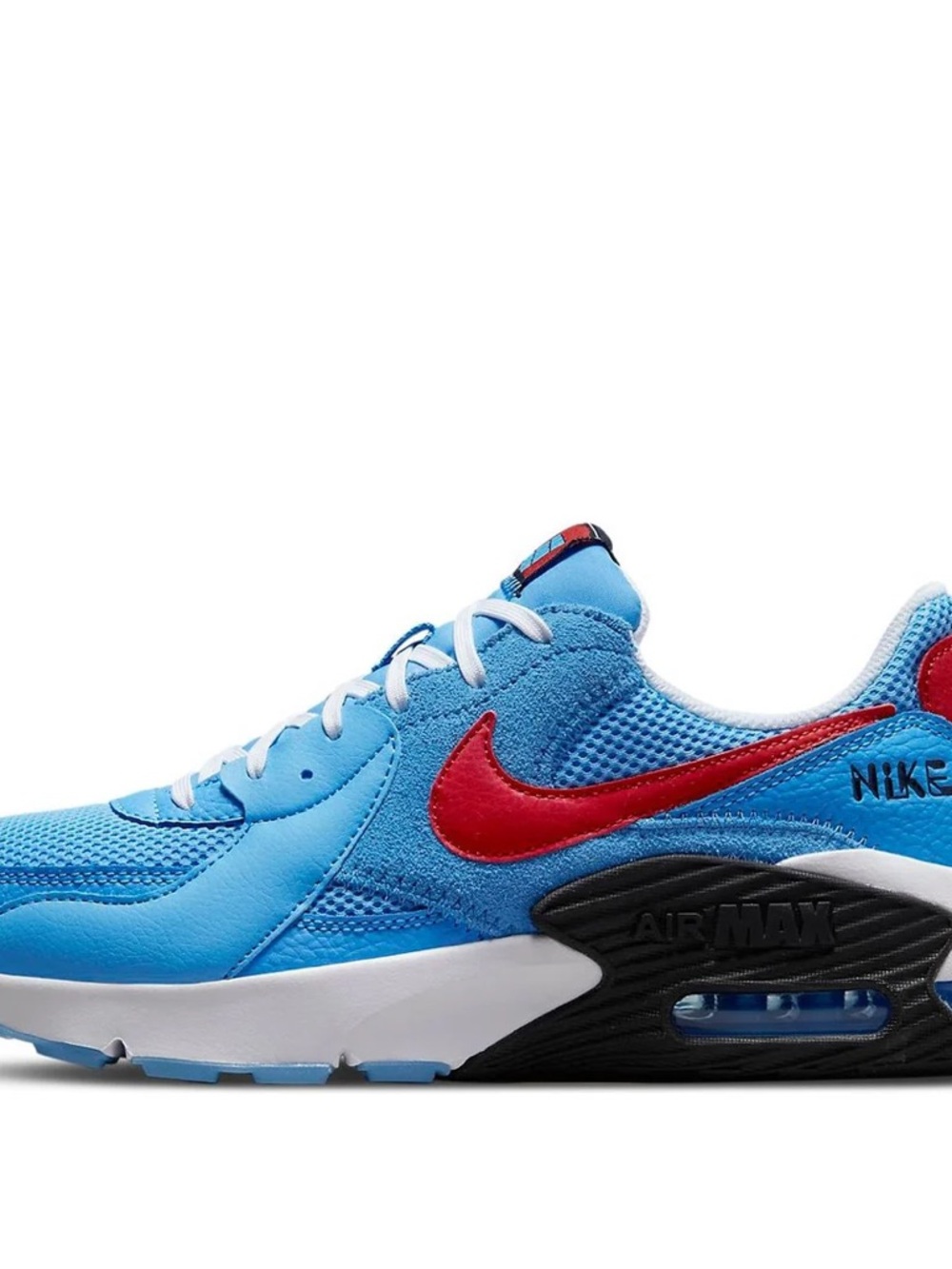 Nike Men’s Air Max Sneakers in Bright Blue with Red Swoosh